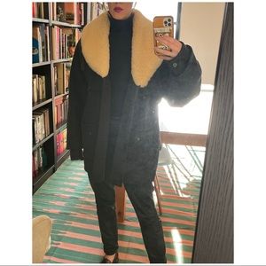 Mens Warm Wool Filson Packer Coat.  Size 42. Color: Charcoal.  Light Use.